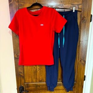 Fig scrub top and pants